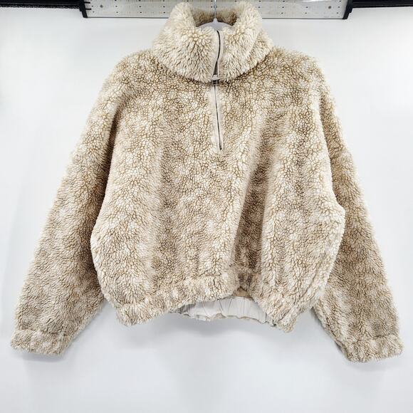 Levi's Made & Crafted Alpine Anorak Cozy Fleece Knit Sherpa Sweater Women's S - Picture 2 of 5